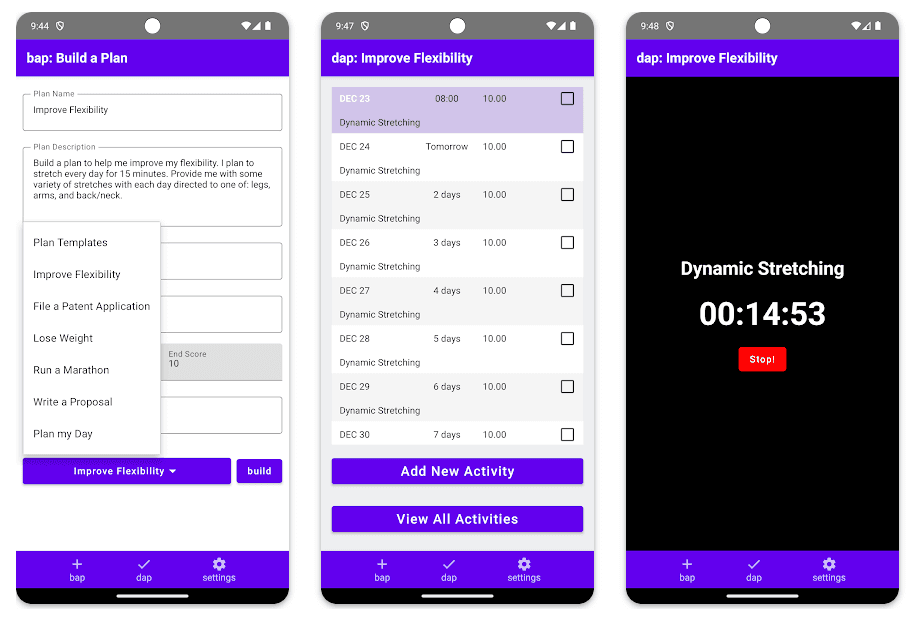 AI Assisted Goal Setting with Bapdap